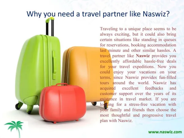 Naswiz Holidays Complaints and Reviews - Why you need a travel partner like Naswiz?