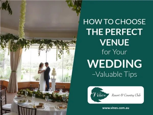 Tips to Choose Wedding Venues in Swam Valley