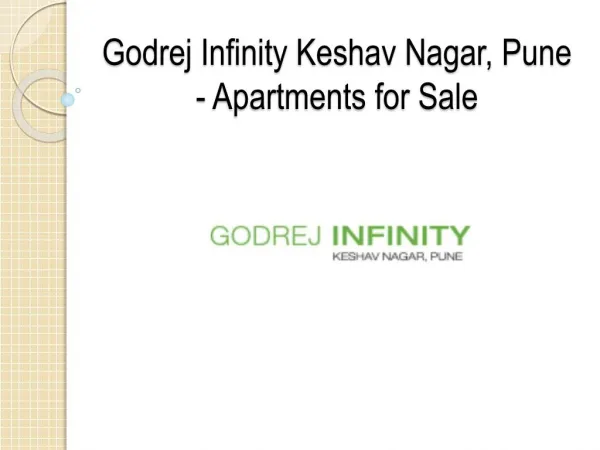 Godrej Infinity Keshav Nagar, Pune - Apartments folr Sale
