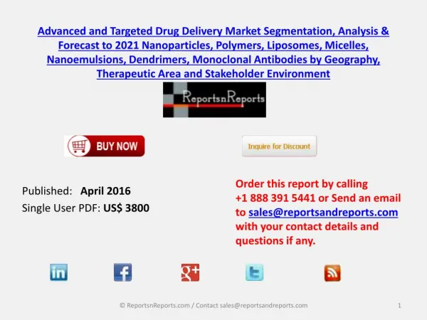 Advanced and Targeted Drug Delivery Market Players Analysis by Key Strengths, Weaknesses and Threats