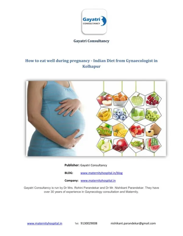 How to eat well during pregnancy - Indian Diet from Gynaecologist in Kolhapur
