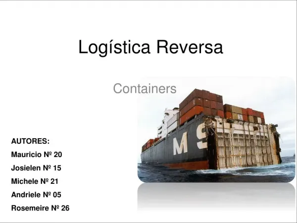 LOGISTICA REVERSA DE CONTAINNERS