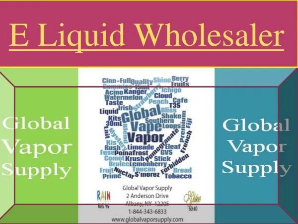 USA Top E Liquid Wholesaler