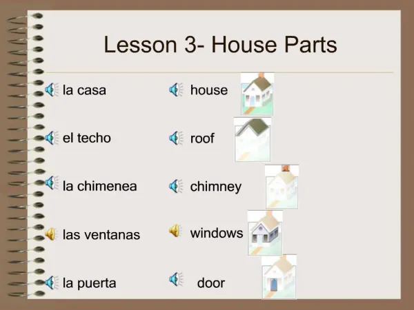 Lesson 3- House Parts