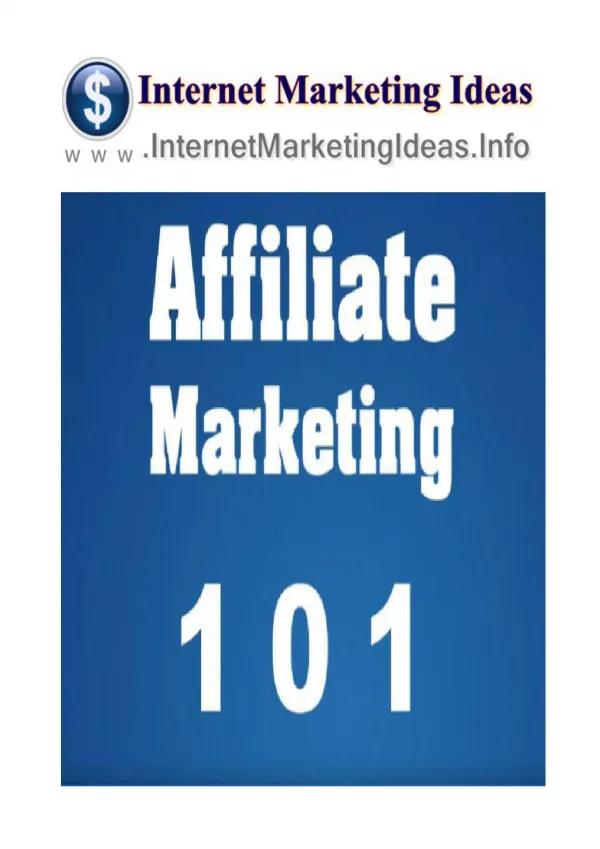 Affiliate Marketing For Dummies - Best Affiliate Marketing Programs Series Part 4