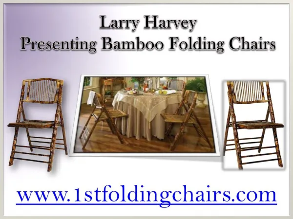Larry Harvey Presenting Bamboo Folding Chairs