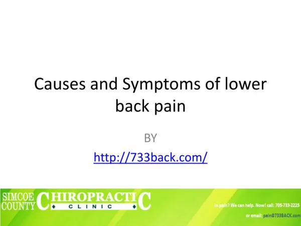 Causes and Symptoms of lower back pain