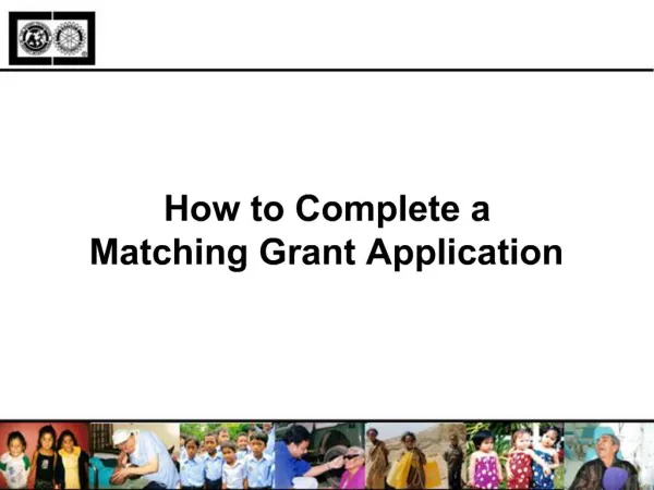 How to Complete a Matching Grant Application