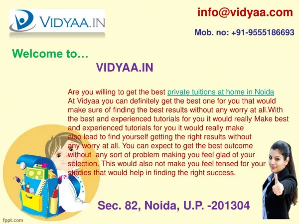 Get the perfect private tuitions at home in Noida