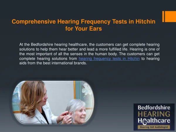 Comprehensive Hearing Frequency Tests in Hitchin for Your Ears