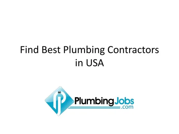 Find Best Plumbing Contractors in USA