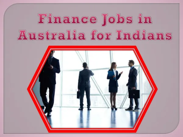 finance job in australia for indians