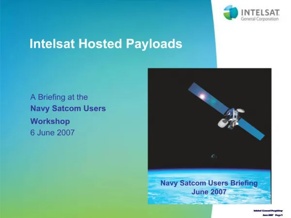 Intelsat Hosted Payloads