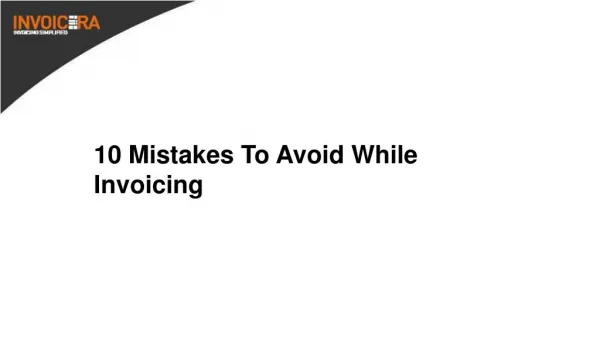 10 Mistakes To Avoid While Invoicing