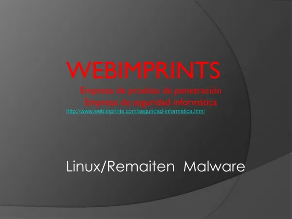 Linux/Remaiten Malware