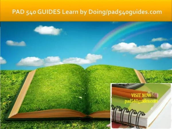PAD 540 GUIDES Learn by Doing/pad540guides.com