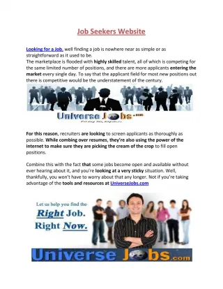 job Seeker - slide 1