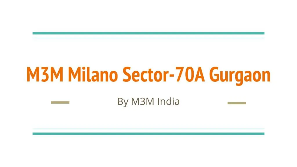 m3m milano sector 70a gurgaon