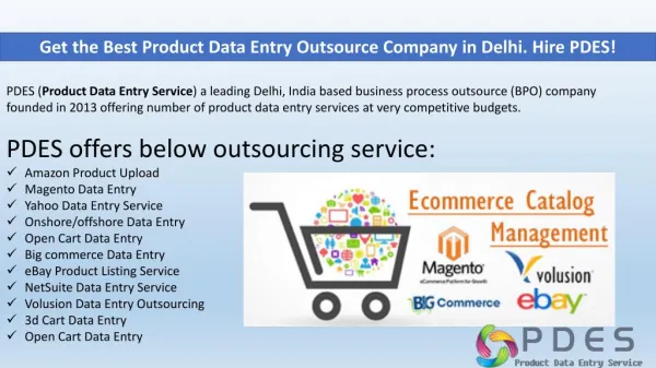 Best Product Data Entry Outsource Company in Delhi