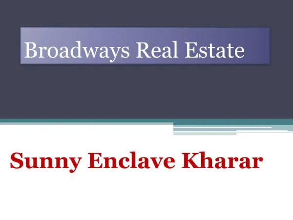 Sunny Enclave Kharar Sector 123, Plots In New Sunny Enclave Mohali