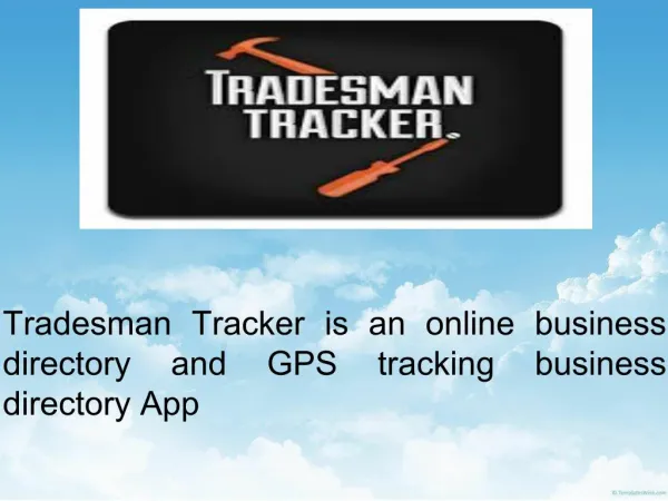 Tradesman Tracker - Online Search Facility