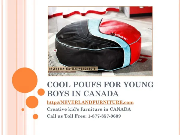 Cool Poufs for Young Boys at Neverland Furniture in Canada