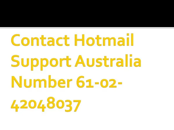 Contact Hotmail Support Australia Technicians Via Mail, Phone Call Or Online Chat.