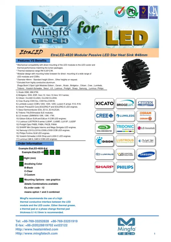 Led Star Heat Sinks