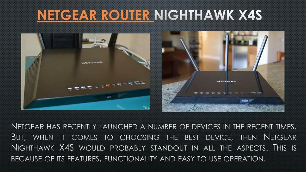 netgear router nighthawk x4s