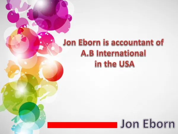 Jon Eborn is a professional accountant.