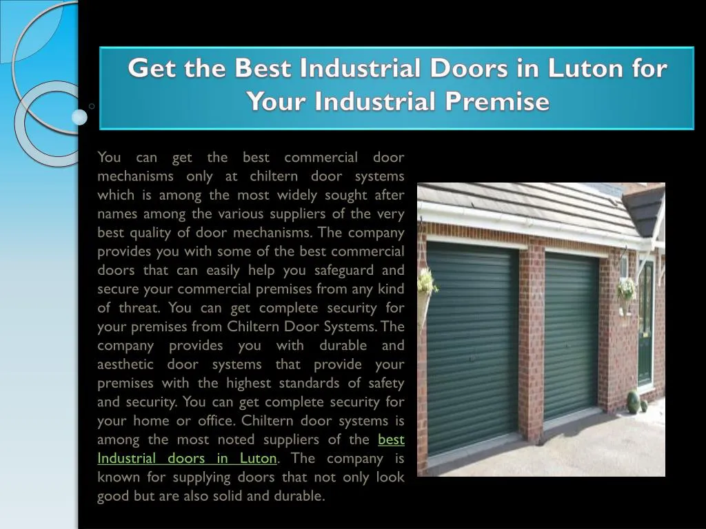 get the best industrial doors in luton for your industrial premise