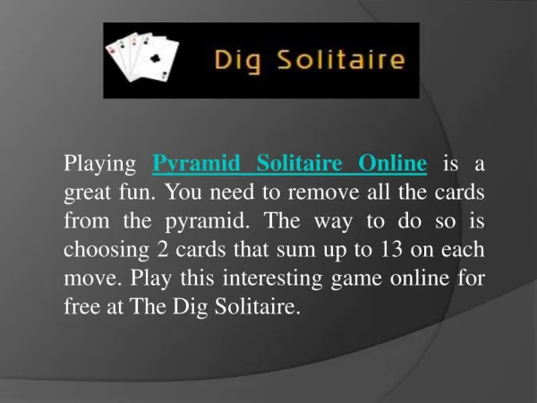 Play Pyramid Solitaire Online For Free