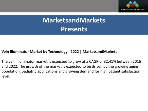 Vein Illuminator Market by Technology - 2022 | MarketsandMarkets