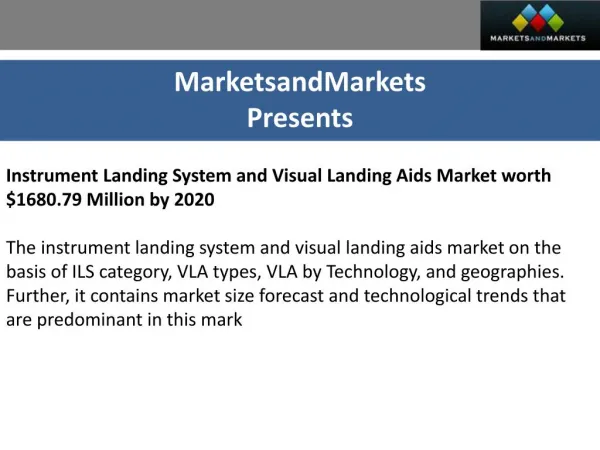 Instrument Landing System & Visual Landing Aids Market by Technology - 2020 | MarketsandMarkets