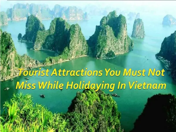 Tourist Attractions You Must Not Miss While Holidaying In Vietnam