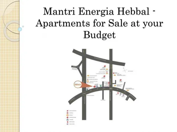 Mantri Energia Hebbal - Apartments for Sale at your Budget