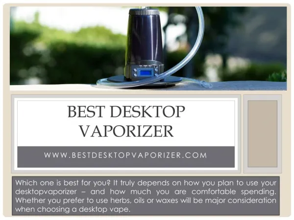 best desktop vaporizer