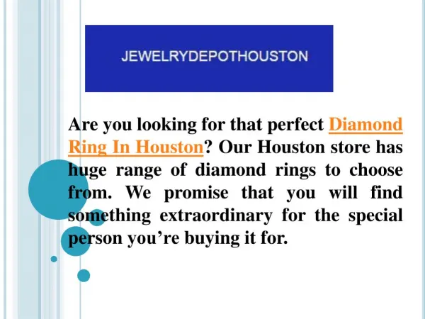 An Extraordinary Collection Of Diamond Ring In Houston