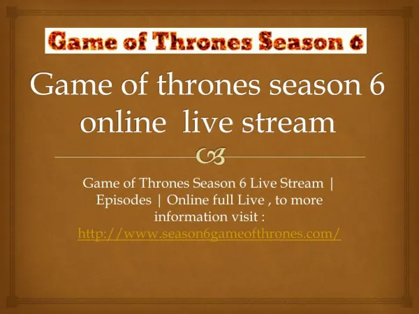 game of thrones season 6 online live stream
