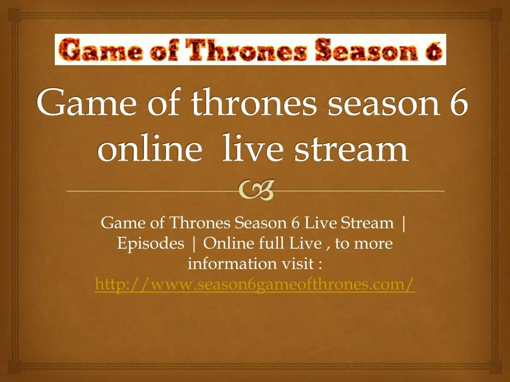 game of thrones season 6 online live stream