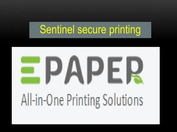 Secure Printing