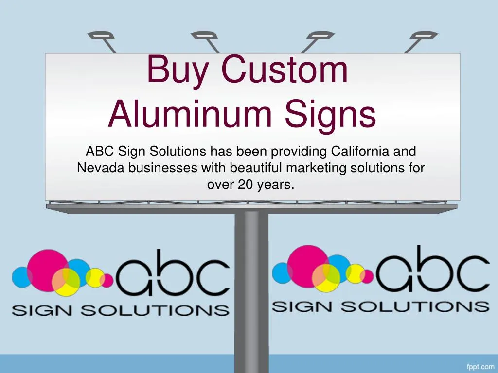 buy custom aluminum signs