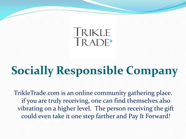 Socially responsible company
