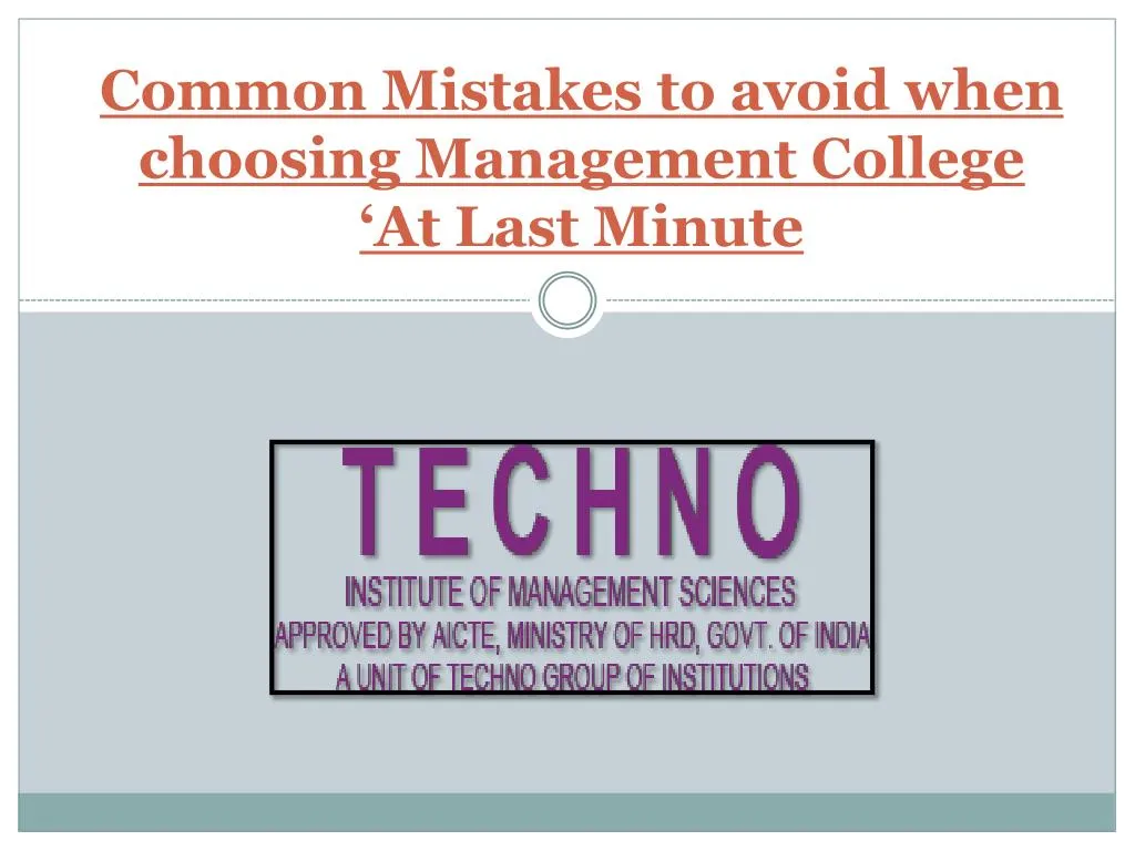 common mistakes to avoid when choosing management college at last minute