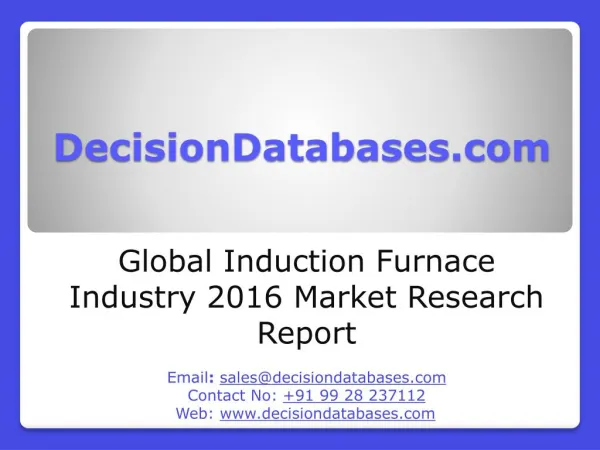 Global Induction Furnace Market 2016-2021