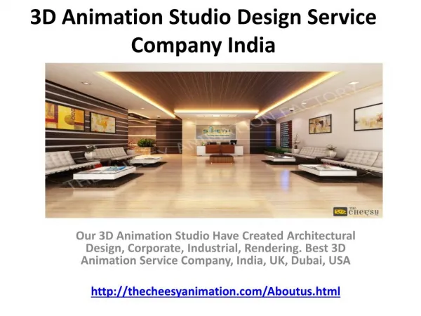 3D Animation Studio Design Service Company India