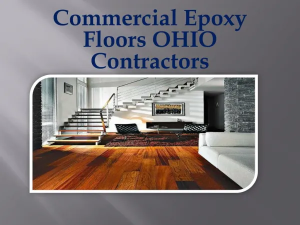 Commercial Epoxy Floors OHIO Contractors