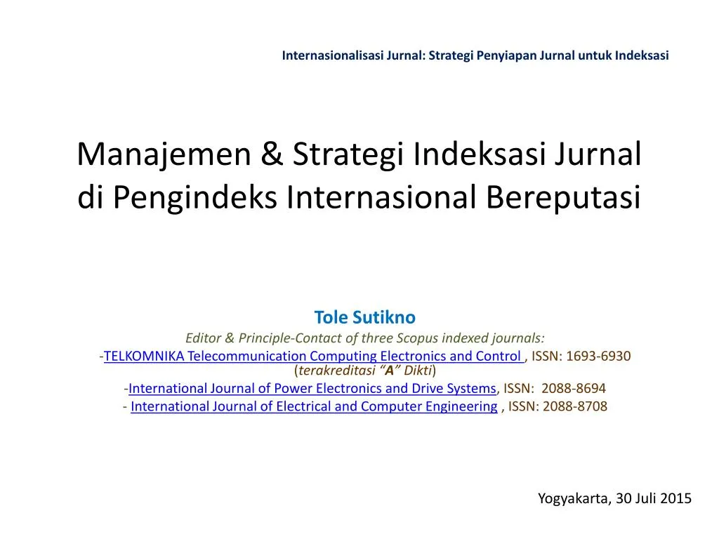 manajemen strategi indeksasi jurnal di pengindeks internasional bereputasi