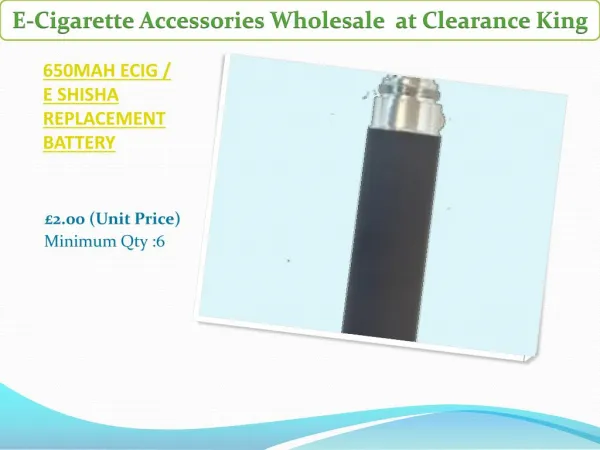 10 Best E-Cigarette Accessories in Wholesale at Clearance King UK
