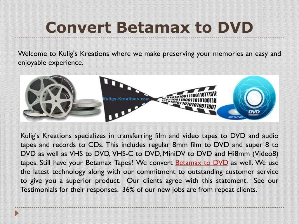convert betamax to dvd